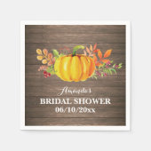 Rustic Fall Pumpkin Brautparty Napkin Serviette (Vorderseite)
