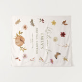 Rustic Fall Pumpkin Brautparty Willkommen Hintergr Wandteppich (Vorderseite (Horizontal))