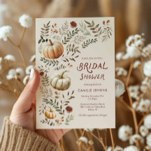 Rustic Fall Pumpkin Bridal Dusche Einladung