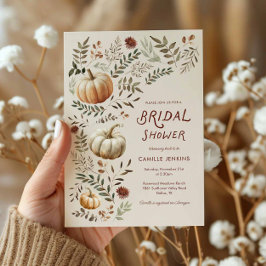 Rustic Fall Pumpkin Bridal Dusche Einladung