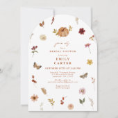 Rustic Fall Pumpkin Bridal Shower Arch Einladung (Vorderseite)