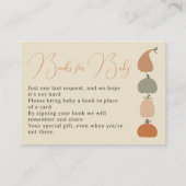 Rustic Fall Pumpkin Bücher für Babydusche Begleitkarte (Vorderseite)