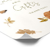 Rustic Fall Pumpkin Cards und Giftzeichen Poster (Ecke)