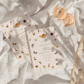 Rustic Fall Pumpkin Floral Bridal Shower Einladung