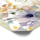 Rustic Fall Pumpkin Floral Wildblumen Hochzeit Poster (Ecke)