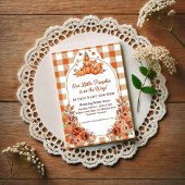 Rustic Fall Pumpkin Fox Baby Shower Invitation Einladung