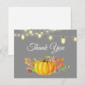 Rustic Fall Pumpkin Herbst Danke Karte (Vorne/Hinten)