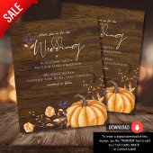 Rustic Fall Pumpkin Hochzeitbudget Einladungen