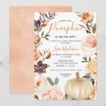 Rustic Fall Pumpkin ist auf dem Weg Baby Dusche