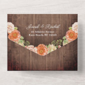 Rustic Fall Pumpkin Jar Lights Wedding All In One Einladung (Rückseite)