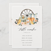 Rustic Fall Pumpkin Leafing Seatmap Table Card Car Dankeskarte (Vorne/Hinten)