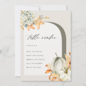 Rustic Fall Pumpkin Leafing Seatmap Table Card Car Dankeskarte (Vorderseite)