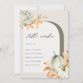 Rustic Fall Pumpkin Leafing Seatmap Table Card Car Dankeskarte (Rückseite)