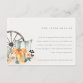 Rustic Fall Pumpkin Leafy Blumenzwiebeldetails Begleitkarte (Vorderseite)