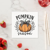 Rustic Fall Pumpkin Season Party Serviette (Beispiel)