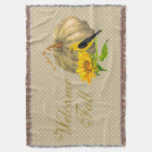 Rustic Fall Pumpkin Sonnenblume und Finish Decke (Vorderseite Vertikal)