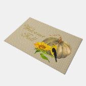 Rustic Fall Pumpkin Sonnenblume und Finish Fußmatte (Schrägansicht)
