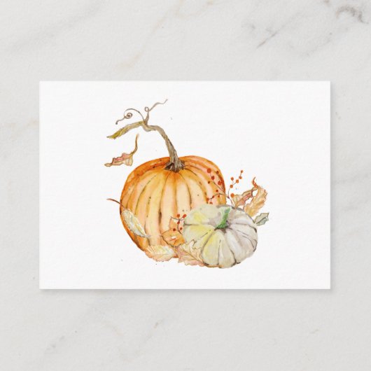 Rustic Fall Pumpkin Sonnenblumenbuch Anfrage Begleitkarte (Rückseite)