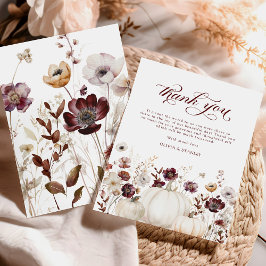 Rustic Fall Pumpkin Wedding Dankeskarte