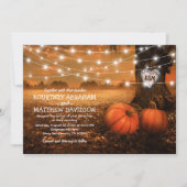 Rustic Fall Pumpkin Woodland Hochzeit Einladung (Vorderseite)