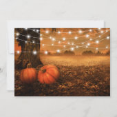Rustic Fall Pumpkin Woodland Hochzeit Einladung (Rückseite)