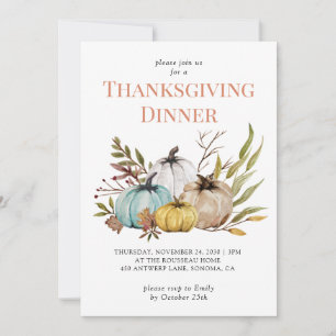 Rustic Fall Pumpkins Erntedank Einladung