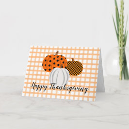 Rustic Fall Pumpkins glücklich Thanksgiving Gruß Karte