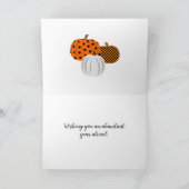 Rustic Fall Pumpkins Gruß Geburtstag Gruß Karte (Innenseite)