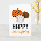 Rustic Fall Pumpkins Happy Thanksgiving Karte (Gelbe Blume)