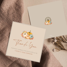 Rustic Fall Pumpkins Hochzeit Danke Karte