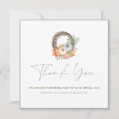 Rustic Fall Pumpkins Wedding Danke (Vorderseite)