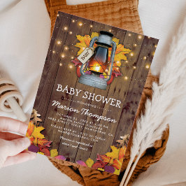 Rustic Fall String Twinkle Lights Babydusche Einladung