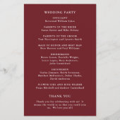 Rustic Fall Sunflower Budget Hochzeitsprogramm (Hinten)