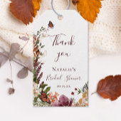 Rustic Fall Watercolor Brautparty Vielen Dank Geschenkanhänger