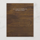 Rustic Fall WOODLAND Verlasse Hochzeitseinladungen (Rückseite)