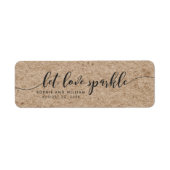 Rustic Falsch Kraft Let Love Sparkle Wedding Favor (Vorne)