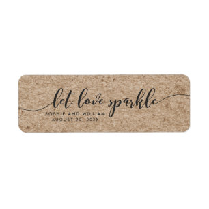 Rustic Falsch Kraft Let Love Sparkle Wedding Favor
