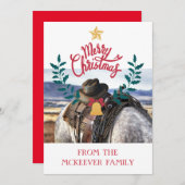 Rustic Family Ranch Weihnachtskarte (Vorne/Hinten)