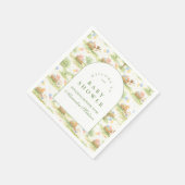 Rustic Farm Animals Pastel Baby Shower Serviette (Ecke)