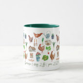 Rustic Farm Market Rooster Pattern Tasse (Zentrum)