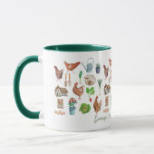 Rustic Farm Market Rooster Pattern Tasse (Links)