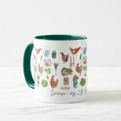 Rustic Farm Market Rooster Pattern Tasse (Vorderseite Links)
