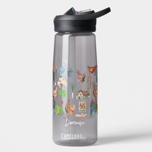 Rustic Farm Market Rooster Pattern Trinkflasche (Links)