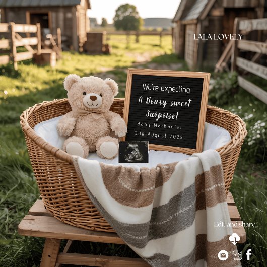 Rustic Farm Morning Pregnancy Announcement  Einladung
