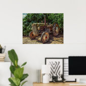 Rustic farm tractor poster (Heimbüro)