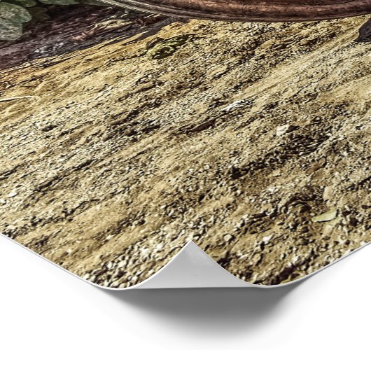 Rustic farm tractor poster (Ecke)