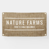 Rustic Farmers Market Stand Burlap Banner – Nature (Horizontal)