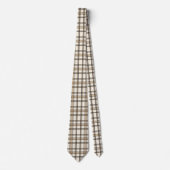 Rustic Farmhouse Beige and Brown Plaid Gift Krawatte (Vorderseite)