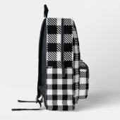 Rustic Farmhouse Black & White Checkered Bedruckter Rucksack (Links)