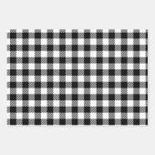 Rustic Farmhouse Black & White Checkered Geschenkpapier Set (Vorderseite)